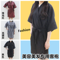 Barber shop customer service cloth hair guest robes Hair salon hair cutting Kimono High-end hair coloring customer services Beauty salon SPA services
