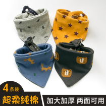 Newborn baby pure cotton triangle towel Baby large saliva towel Boy and girl Korean foreign style scarf bib spring and autumn