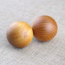 Natural solid wood aging material cypress solid ball mens and womens play handle pieces round ball middle-aged and elderly handball crafts