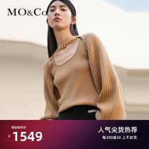 MOCO2021 autumn new short vest retro two-piece wool sweater WOOLMARK Moanke