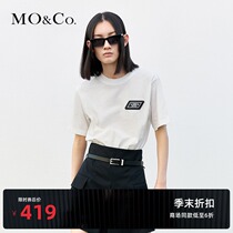 MOCO 2021 summer new short-sleeved personalized letters thick rubber Zhangzi round neck T-shirt Mo Anke