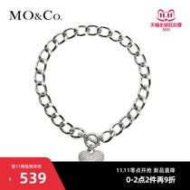 MOCO2021 winter New products future sense silver plating exquisite diamond decoration Moanke