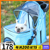 Lightweight Folding Pet Trolley Dog Cat Dog Teddy Cart Four Wheel Pet Carts Dog Trolley Pet Carts