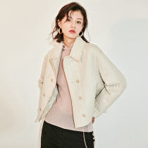 Short down cotton jacket womens light and thin autumn winter 2021 new plaid cotton jacket baseball jacket