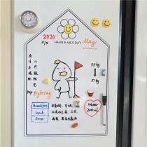 OknanaHome Sunflower Smiley Face Refrigerator Sticker Message Board Calendar Notes Writing Whiteboard Magnetic Memo