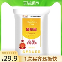 Golden Arowana high gluten wheat core wheat flour 5kg high gluten flour resistant to cooking flour Steamed bun dumpling noodles