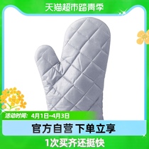Exhibition art Heat resistant gloves Silver color anti-burn and heat insulation kitchen Barbecue Oven Gloves Baking tool High temperature resistant thickened