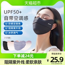 Zhende sunscreen mask 1 female breathable eye angle 3D stereo ice wire anti - UV face shade mask
