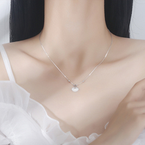 Ping An lock necklace 2021 New light luxury niche long life choker female design sense sterling silver versatile jewelry