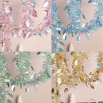 New Years Day arrangement with colourful bars blonde peanut birthday decoration festival kindergarten festival ribbon Christmas party