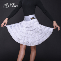  Magnificent female adult new Latin dance skirt six-layer flow Su Da pendulum skirt practice skirt national standard dance performance skirt WQ094