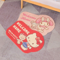 Cartoon silk ring floor mat into the door foot pad toilet toilet bathroom kitchen non-slip toilet household