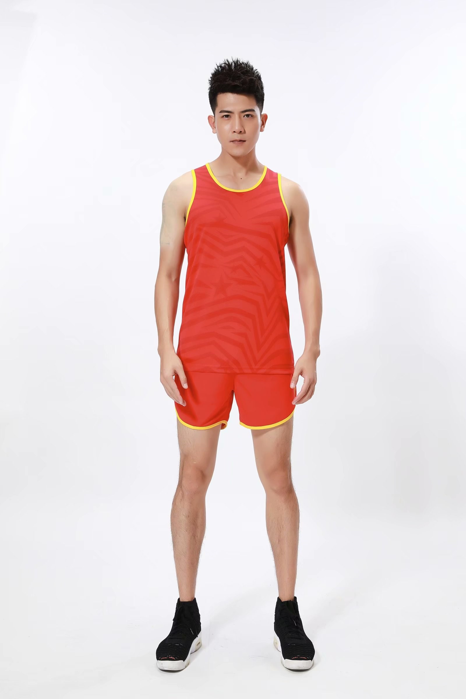 High-grade track and field training suit suit Mens marathon running Womens primary and secondary school sports running track and field suit