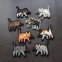 Kitty Personality Creative Arm Chapter Magic Sticker Kitty Kitty Can have a bad mind Morale Badge PVC adhesive Chapter Package sticker