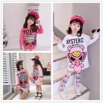 Net red pro-dress female clothing foreign air spring and autumn medium long sweatshirt 2022 girl loose winter plus suede thickened one-piece dress