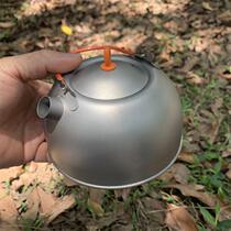  2 kinds of materials AXEMEN ESMAN 0 6L Mini Miniature Outdoor kettle Titanium Teapot Stainless Steel kettle