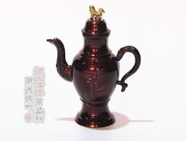 Buddhist supplies sacrifice to ancestors and worship gods antique hand-made tin wine bottle craft Emperor Cup wedding home