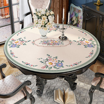 European tablecloth round table silicone table mat small round table cloth table cloth tea table cushion cloth pvc waterproof and oil-proof