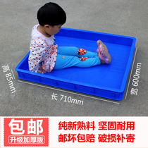 Thickened large plastic sand table plastic box long square plastic box turnover box bread large shallow plate square plate storage box