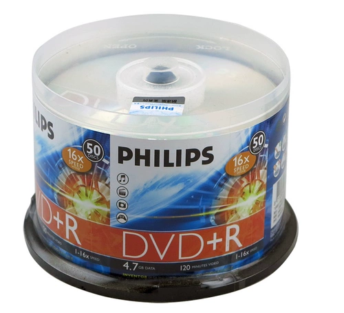 Оригинальный аутентичный Philips Philips 4.7G DVD+R 16x Burrel Barrel Blank Blank Disc