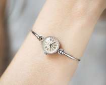 Lithuanian Silver with ancient retro silver Roman digital dial bracelet ring mechanical lady watches