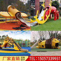 Outdoor Animal Modeling Slide Giraffe Whale Airplane Playground Facilities Elk Climbing Parrot Childrens Toys