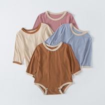 Summer Modale Baby Long sleeves Glutes Hip clothing Baby Bag Fart Clothes Triangle Khaclothes Conjoined Pyjamas girls