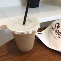  Korean cafe INS wind lace leak-proof paper Coffee milk tea cup mouth sealing paper cup cover leak-proof decorative paper