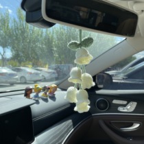 ONEBLUE pure handmade wool thread braided belllan flower car hanging pendant bag pendant bag pendant