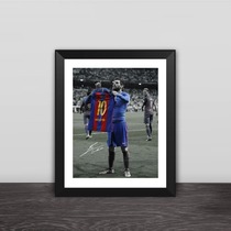 Barcelona Messi classic hanging Jersey celebration photo wall table around Barcelona Messi decorative photo frame fans gifts