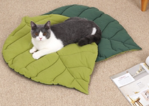 Consecte-zeze leaves pets sleeping mat dogs sleeping with ground cushion autumn and winter money with biting kitty cat cage cushions
