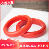 Original mine Baoshan Nanhong natural agate bracelet persimmon red this year transfer frosted bracelet womens jewelry gift