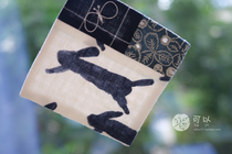 (Small island hand-made) (Running Rabbit) mina perhonen both Chuan Ming butterfly running rabbit patchwork coasters