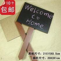 Recommended whiteboard magnet wooden groceries Korean Creative Square small blackboard price tag insert fruit insert board home