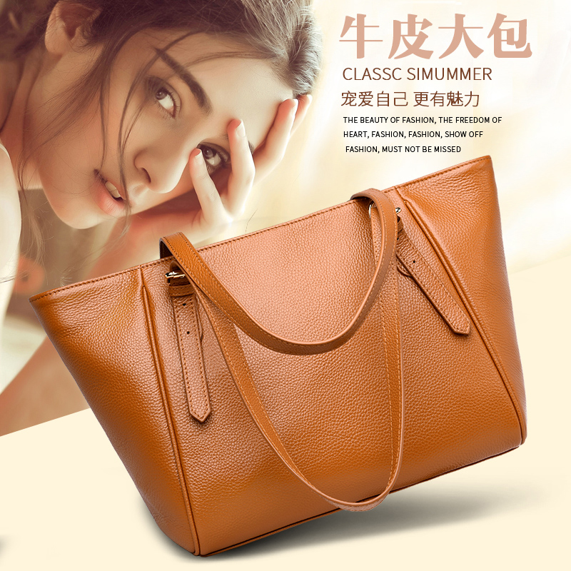 Inme leather women's bag 2019 new pure leather soft leather large capacity head layer leather hand-held Single Shoulder Messenger Bag
