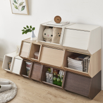 Japan IRIS Alice wooden front opening storage box clothing finishing box covered toy storage box storage box