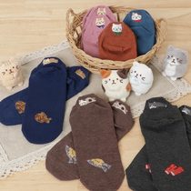Japanese HAPiNS three flower cat Socks winter socks