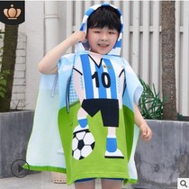 Boys quick-drying bathrobe Bath towel Girls beach towel Baby childrens cape Beach with cap Absorbent
