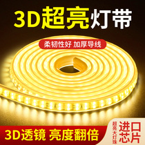 Lamp belt LED three-color color-changing decorative light belt household ceiling dimming neon strip ultra-bright outdoor waterproof patch