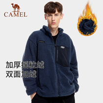 Camel outdoor fleece men winter plus velvet warm cashmere tooling womens top fleece thickened jacket
