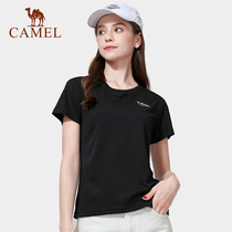 Camel outdoor sports quick-drying T-shirt for men and women couples autumn breathable fashion quick-drying round neck short sleeve T-shirt top