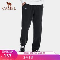 Camel outdoor fleece trousers men 2021 autumn new warm skin simple loose trend casual pants