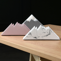 Xiaoxijia Nordic style ins cement snow mountain paper towel holder Creative restaurant desktop napkin holder Industrial wind paper towel holder