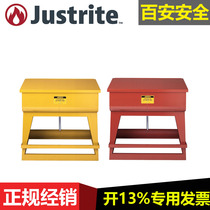 3 justrite self-closing soaking table 27220 table dipping tank 27221 chemical cleaning tank