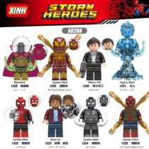 Xinhong Building Blocks X0266 Spider-Man Heroes Expedition Spider-Man Mystery Guest Water Man Assemble Building Block Man Toy