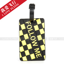  FOLLOW ME Follow Me Logo Crew Baggage Tag Boarding Pass Suitcase Decoration Hang Tag Tag
