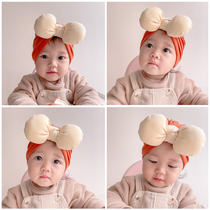 Spring and Autumn Thin Girl Hat Female Baby Baby Cotton Fat Ear Rabbit Knotted Indian Hat Princess Baotou Hat