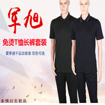Wuhan Jun Xu plant is free of ironing and physical fitness short sleeve training T-shirt sports suit turning collar polo breathable suction perspiration