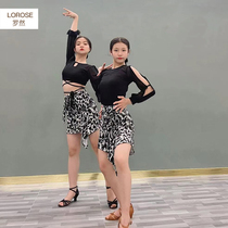 Childrens Latin dance practice clothing childrens new spring summer Latin dance competition performance uniform test standard clothing