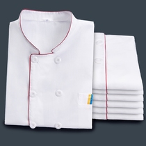 Chef work clothes mens short sleeves summer thin chefs clothes long sleeve white restaurant canteen dining kitchen set